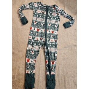 Little Sleepies X Mickey Christmas zippy size 12-18m